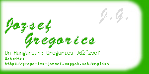 jozsef gregorics business card